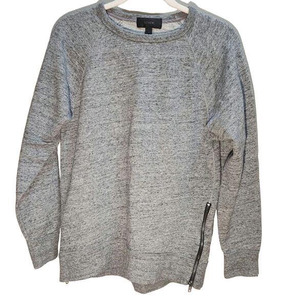 J.Crew womans gray pullover with side zippers size small - Picture 1 of 4